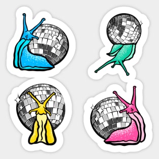 Rainbow Disco Snail Multipack Sticker